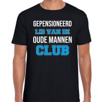 Gepensioneerd lid van de oude mannen club cadeau t-shirt zwart voor heren