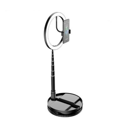 Portable opvouwbare studio-niveau professionele vulling licht mobiele telefoon beugel LED-ring licht (zwart)