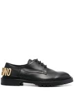 Moschino chaussures oxford en cuir à logo lettre - Noir - thumbnail