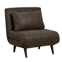 Bronx71 Slaapfauteuil Hanna antraciet eco-leer