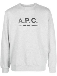 A.P.C. sweat à logo imprimé - Gris