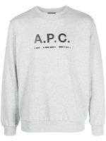 A.P.C. sweat à logo imprimé - Gris