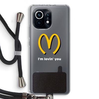I'm lovin' you: Xiaomi Mi 11 Transparant Hoesje met koord