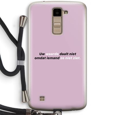 uw waarde daalt niet: LG K10 (2016) Transparant Hoesje met koord