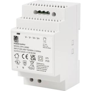 TRU COMPONENTS DPH-24060 DIN-rail netvoeding 24 V/DC 2.5 A 60 W Aantal uitgangen: 1 x Inhoud: 1 stuk(s)