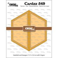 Crealies • cardzz gatefold card zeshoek