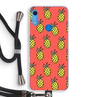 Ananas: Huawei Y6s Transparant Hoesje met koord