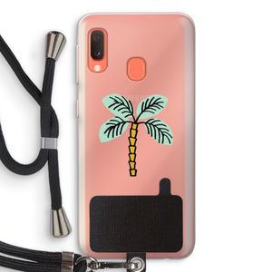 Palmboom: Samsung Galaxy A20e Transparant Hoesje met koord