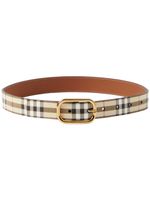 Burberry ceinture en cuir à motif Vintage Check - Tons neutres