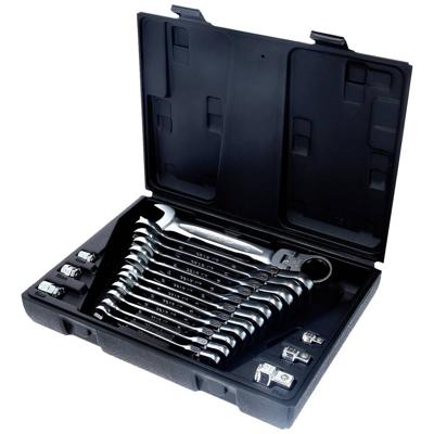 KS Tools 503.4868 5034868 Ring-steeksleutelset 18-delig Sleutelbreedte (metrisch) 19 mm