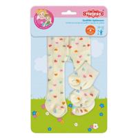 Heless Poppen maillot met sokjes hartjesconfetti, 28-35 cm