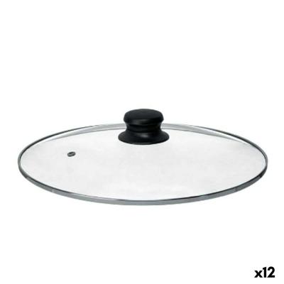 Pannedeksel Kinvara CN-SW1304-30CM CN-SW1304-30CM Transparant Zilverkleurig Zilver Metaal Glas Roestvrij staal Kristal Staal 30