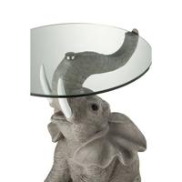 J-Line tafel Olifant - poly|glas - grijs - thumbnail