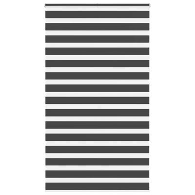 VidaXL Zebra rolgordijn 130x230 cm stofbreedte 125,9 cm zwart