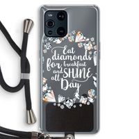 Diamonds: Oppo Find X3 Transparant Hoesje met koord