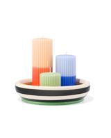 HEMA Kaarsenplateau Ø25cm Keramiek Zwart-wit (zwart/wit)