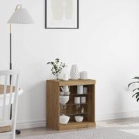 Dressoir artisanaal eikenkleurig 60.5 x 37 x 67 cm Bewerkt hout