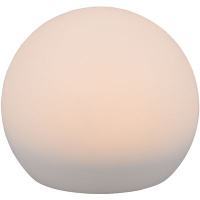 LED Tafellamp met Zonne-energie - Trion Mallo - Dag en Nacht Sensor - 5W - Warm Wit 3000K - RGBW - Spatwaterdicht IP44 - Rond - Mat Wit - Kunststof