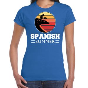 Spanish zomer t-shirt / shirt Spanish summer blauw voor dames