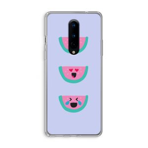 Smiley watermeloen: OnePlus 8 Transparant Hoesje