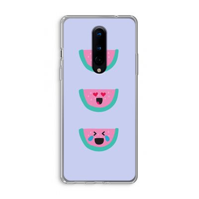 Smiley watermeloen: OnePlus 8 Transparant Hoesje