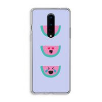Smiley watermeloen: OnePlus 8 Transparant Hoesje