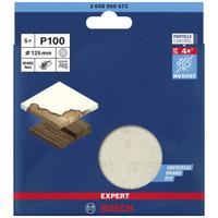 Bosch Accessories EXPERT M480 2608900672 Schuurnet voor excentrische schuurmachine Ongeperforeerd Korrelgrootte (num) 100 (Ø) 125 mm 5 stuk(s) - thumbnail