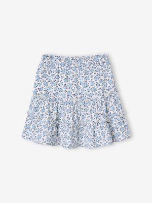 Meisjes rok short van jersey ecru