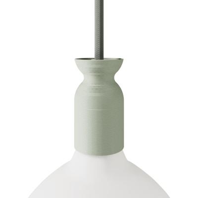 E27 fitting van gerecycled plastic 3D geprint