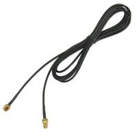 RP-SMA mannetje naar vrouwtje Kabel (174 Antenne verlengkabel), Lengte: 3 meter (zwart)