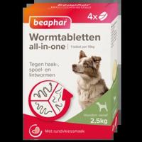Beaphar Beaphar All-In-One Wormtabletten Hond 2,5-40kg 4tabl