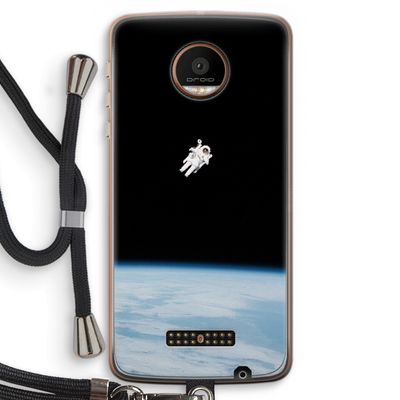 Alone in Space: Motorola Moto Z Force Transparant Hoesje met koord