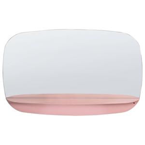 Beliani DOSNON - Wandspiegel-Roze-Glas