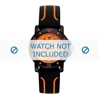 Esprit horlogeband ES108334-004 Silicoon Zwart