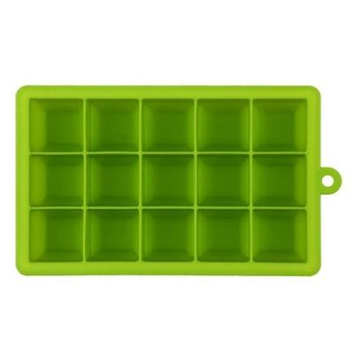 15 rasters DIY grote ijs kubus schimmel vierkante vorm siliconen ijs lade fruit ijs maker (groen)