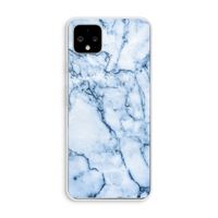Blauw marmer: Pixel 4 XL Transparant Hoesje