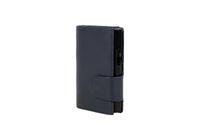 Juscha JU-961202 Pasjeshouder Clicksafe RFID Kunstleer BL/ZW 8 Pasjes Met Opbergvak Voor Muntgeld