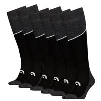 HEAD Skisokken Kneehigh 6-pack Black / Grey Melange-31/34