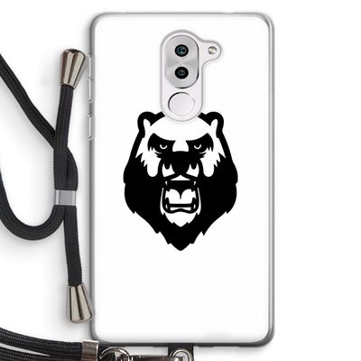 Angry Bear (white): Honor 6X Transparant Hoesje met koord