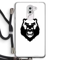 Angry Bear (white): Honor 6X Transparant Hoesje met koord