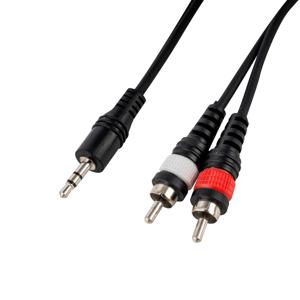 Cascha HH 2099 1x mini-jack - 2x RCA kabel 6 meter