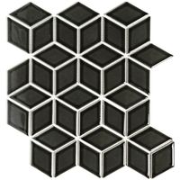 The Mosaic Factory Paris mozaïek tegels 27x31 kubus zwart - thumbnail