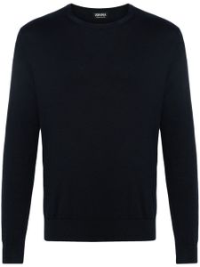 Zegna pull en coton à col rond - Bleu