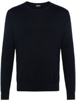 Zegna pull en coton à col rond - Bleu