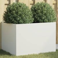 VidaXL Plantenbak 62x47x46 cm staal wit