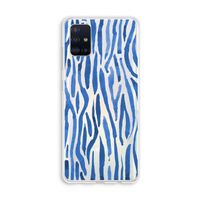 Blauwe nerven: Galaxy A51 4G Transparant Hoesje
