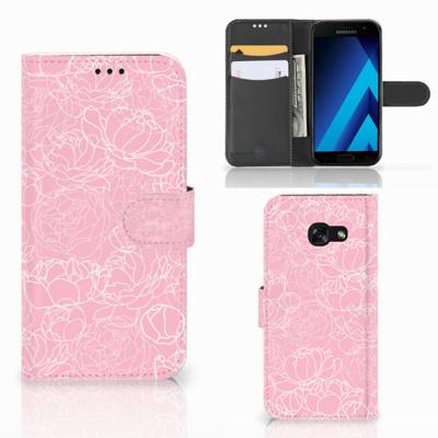 Samsung Galaxy A5 2017 Hoesje White Flowers