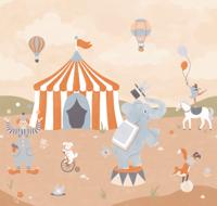 Behang Circus Rol Oranje