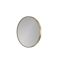 Balmani Secret rond badkamerspiegel Brushed Champagne Gold Ø 70 cm met spiegelverlichting en -verwarming