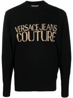 Versace Jeans Couture pull à logo en intarsia - Noir - thumbnail